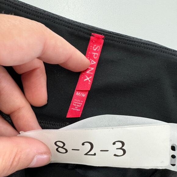 Spanx Leggings Womens Small Black Faux Leather Stretch‎ High Rise Seamless - Picture 4 of 9